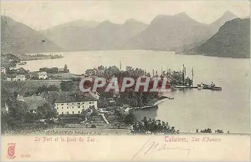 Cartes postales Le Port et le Boul du Lac Talloire Lac d'Annecy (carte 1900)