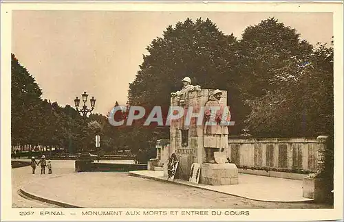 Cartes postales Epinal Monument aux morts et entree du cours Militaria