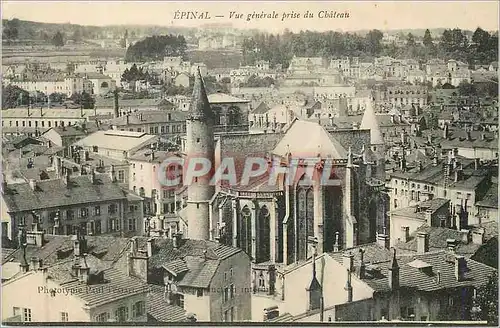 Cartes postales Epinal Vue generale prise du Chateau