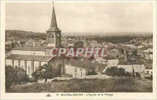 Cartes postales Chatel Guyon L'Eglise et le Village