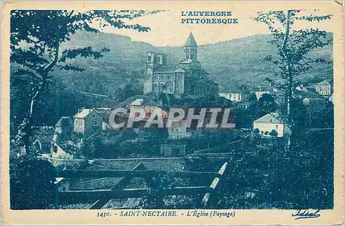 Ansichtskarte AK L'Auvergne Pittoresque Saint Nectaire L'Eglise (Paysage)