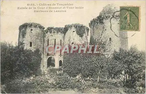 Cartes postales Chateau de Tonquedec Entree de la Cour d'Honneur et Tour isolee Environs de Lannion