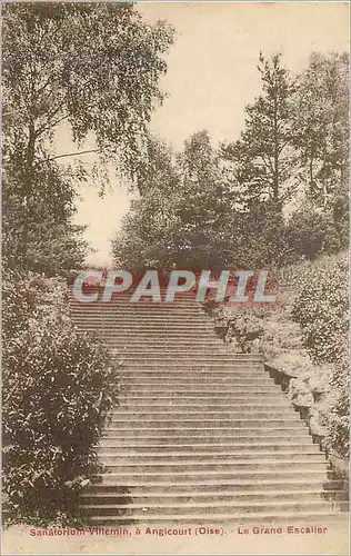 Cartes postales Sanatorium Villemin a Angicourt (Oise) Le Grand Escalier