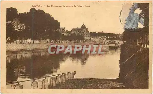 Cartes postales Laval La Mayenne A Gauche le Vieux Pont