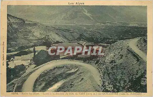 Cartes postales Les Alpes Routes des Alpes Lacets a la descente du Col de Vars sur Guillestre