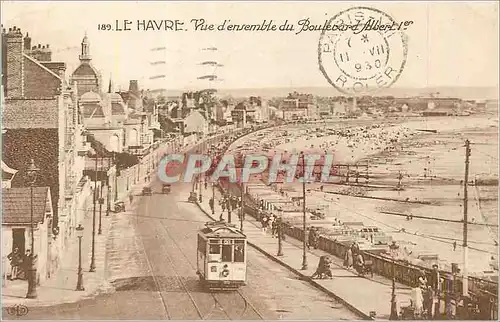 Ansichtskarte AK Le Havre Vue d'ensemble du Boulevard d'Albert 1er Tramway