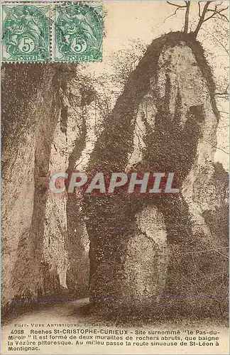 Ansichtskarte AK Roches St Cristophe Curieux Site surnomme le Pas du Miroir Il est forme de deux murailles de roc
