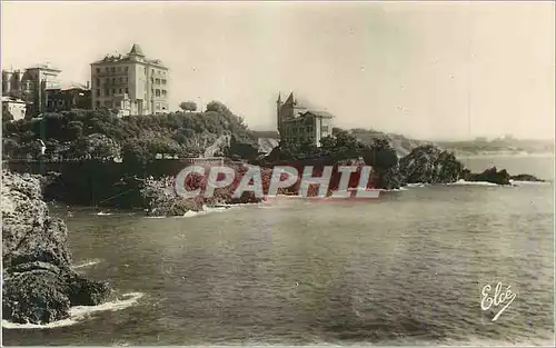 Cartes postales moderne Biarritz (Basses Pyr) Les Bains du Port Vieux et la Villa Belza