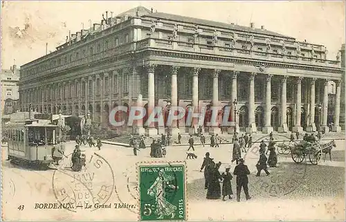 Cartes postales Bordeaux Le Grand Theatre Tramway