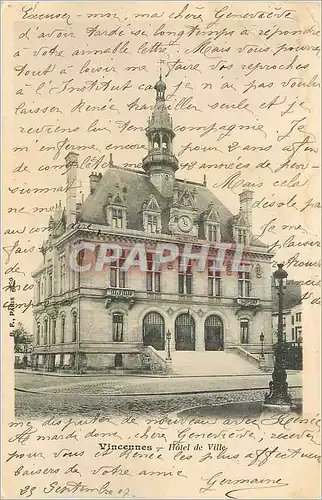 Cartes postales Vincennes Hotel de Ville (carte 1900)
