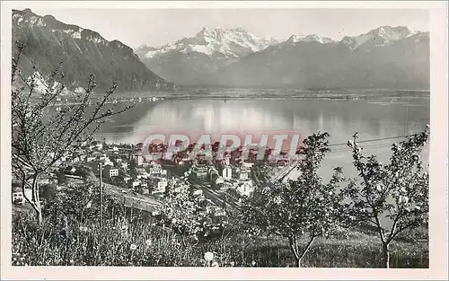 Moderne Karte Montreux et Denis du Midi