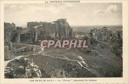 Cartes postales Les Baux (B du R) Le Terras (enceinte) du chateau