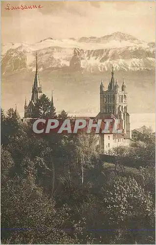 Cartes postales Lausanne La Cathedrale et la Dent d'Oche