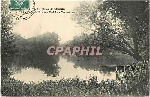 Ansichtskarte AK Enghien les Bains Le Lac de la Princesse Mathilde Vue Artistique