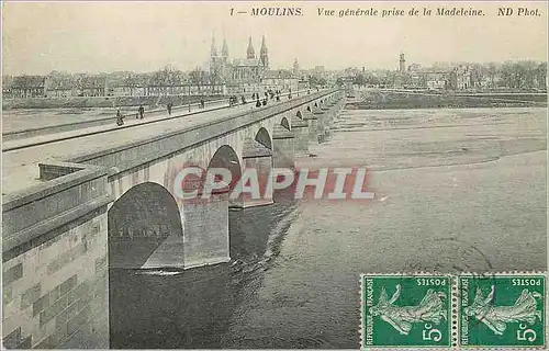 Ansichtskarte AK Moulins Vue Generale prise de la Madeleine