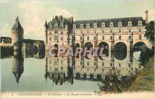 Cartes postales Chenonceaux Le Chateau La Facade Occidentale