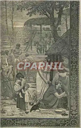 Cartes postales Paris Interieur du Pantheon Fresques