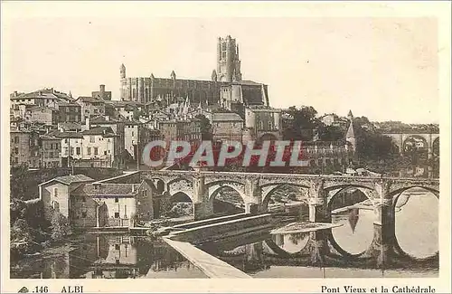 Ansichtskarte AK Albi Pont Vieux et la Cathedrale