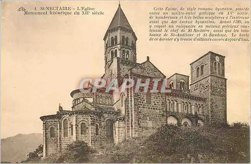 Ansichtskarte AK St Nectaire L'Eglise Monument Historique du XIIe Siecle