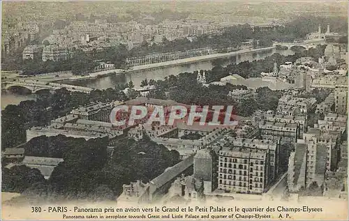 Ansichtskarte AK Paris Panorama pris en avion vers le Grand et le Petit Palais et le Quartier des Champs Elysees