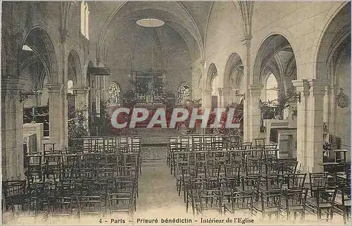 Cartes postales Paris Prieure Benedictin Interieur de l'Eglise