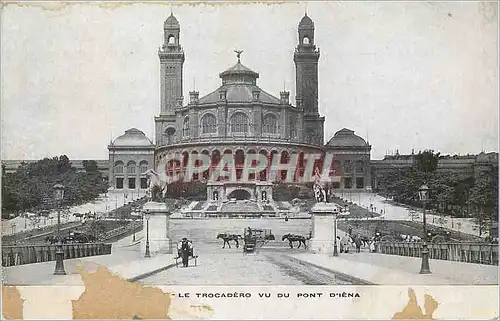 Cartes postales Le Trocadero vu du Pont d'Iena