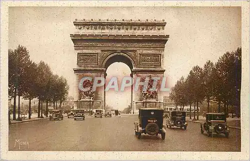 Ansichtskarte AK La Place de l'Etoile et l'Arc de Triomphe Les Petits Tableaux de Paris Automobile