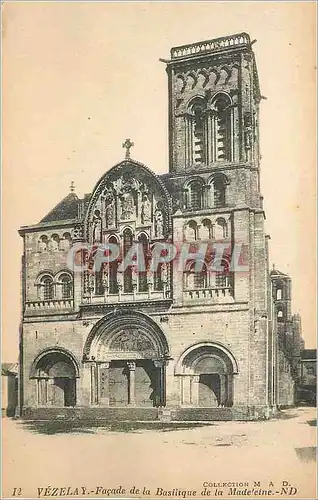 Cartes postales Vezelay Facade de la Basilique de la Madeleine