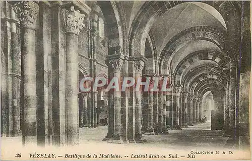 Cartes postales Vezelay Basilique de la Madeleine Lateral droit ou Sud