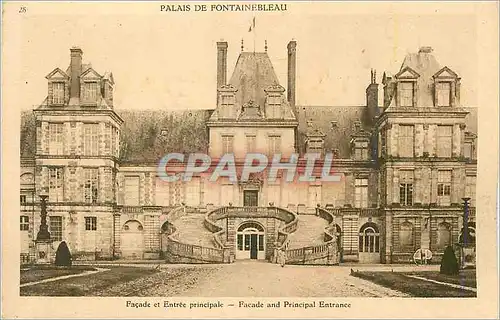 Ansichtskarte AK Palais de Fontainebleau Facade et Entree principale