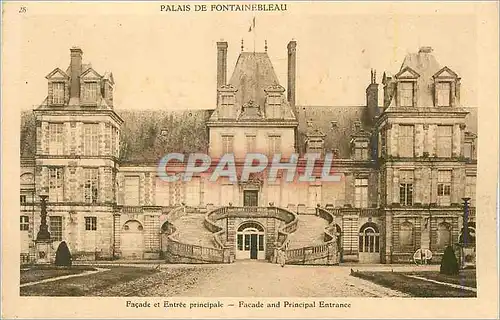 Cartes postales Palais de Fontainebleau Facade et Entree principale