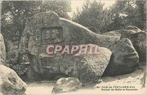 Cartes postales Foret de Fontainebleau Rocher de Millet et Rousseau