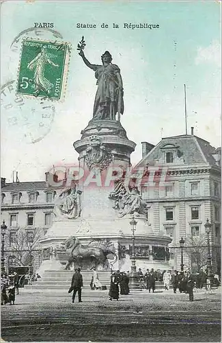 Cartes postales Paris Statue de la Republique