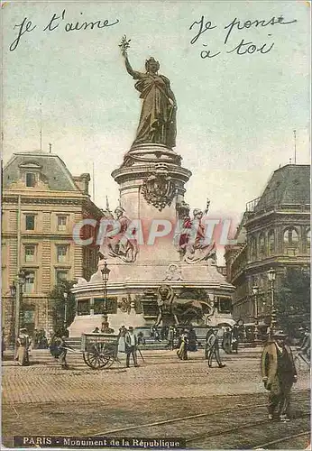 Cartes postales Paris Monument de la Republique