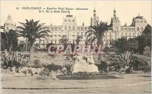 Ansichtskarte AK Nice Cimiez Excelsior Hotel Regina Monument de S M La Reine Victoria