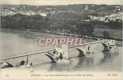 Cartes postales Avignon Le Pont Saint Benezet et la Vallee du Rhone