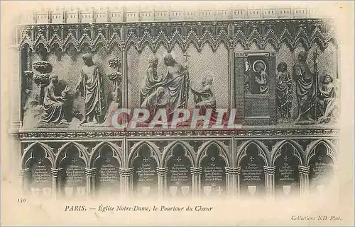 Cartes postales Paris Eglise Notre Dame Le Pourtour du Choeur