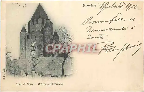 Cartes postales Provins Tour de Cesar Beffroi de St Quiriace (carte 1900)