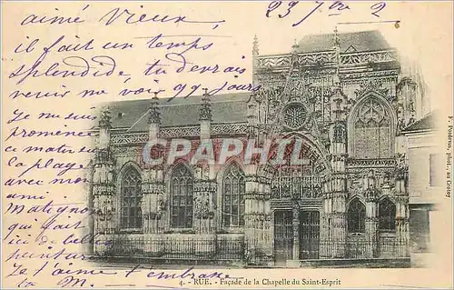Cartes postales Rue Facade de la Chapelle du Saint Esprit (carte 1900)