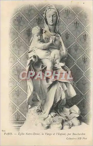 Ansichtskarte AK Paris Eglise Notre Dame La Vierge et l'Enfant par Bouchardon