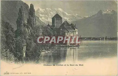 REPRO Chateau de Chillon et la Dent du Midi