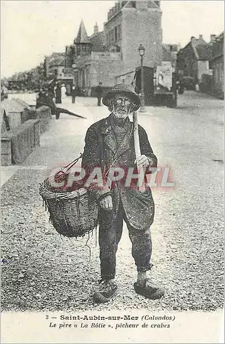 REPRO Saint Aubin sur Mer (Calvados) Le Pere La Rotie Pecheur de Crebes