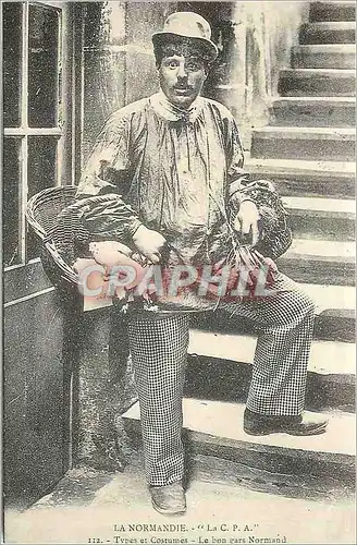 REPRO La Normandie Types et Costumes Le Bon Gars Normand