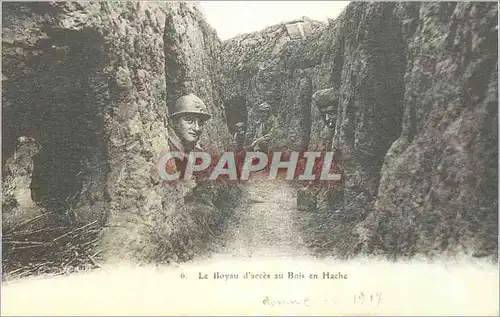 REPRO Le Boyau d'acces au Bois en Hache Militaria