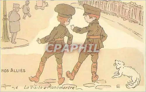 REPRO Nos Allies La Visite a Montmartre Militaria