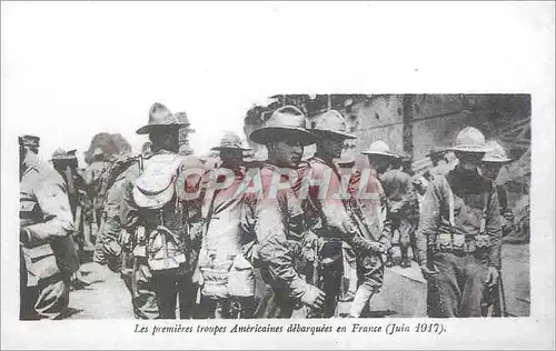 REPRO Les Premieres troupes Americaines debarquees en France (Juin 1917) Militaria