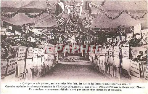 REPRO Ossuaire provisoire des Champs de Bataille de Verdum (Rive Gauche et Rive Droite) Militaria