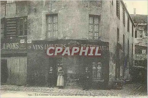 REPRO Paris Le Celebre Cabaret du Caveau de l'Ile des Singes Passage Moret