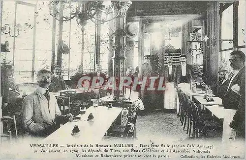 REPRO Versailles Interieur de la Brasserie Muller Dans cette Salle (ancien Cafe Amaury)