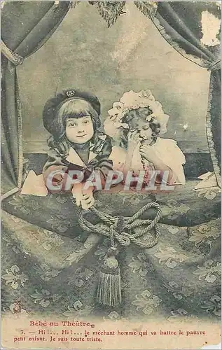 Cartes postales Bebe au Theatre